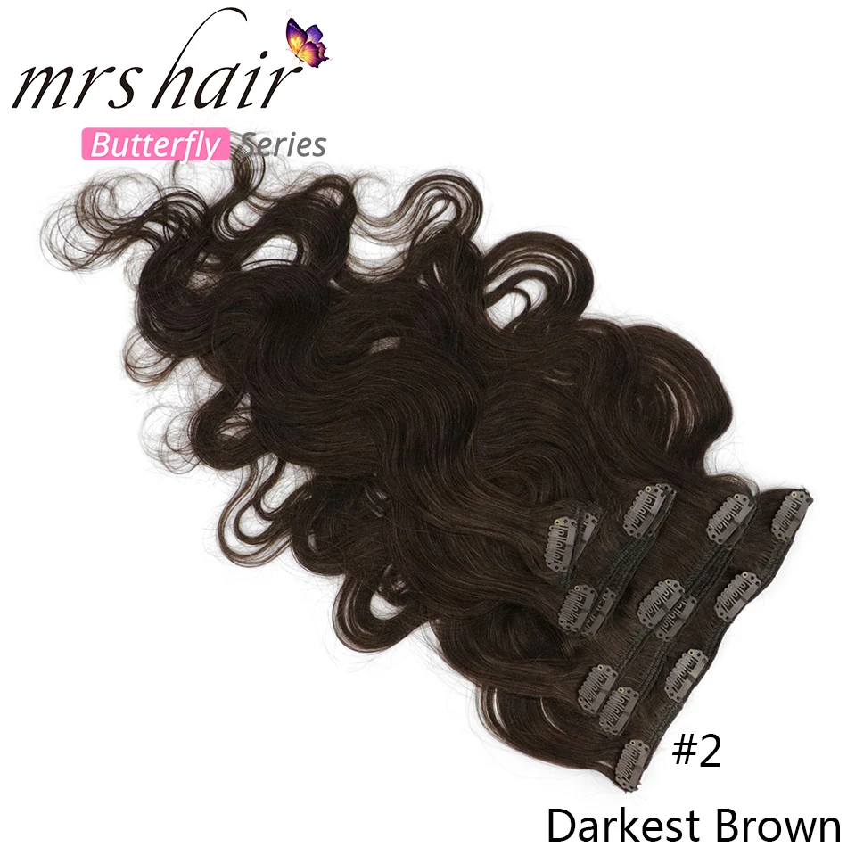 MRS HAIR Body Wave 80G-100G Clip In Human Hair Extensions Machine Made Remy 100% Human Hair Extensions Full Head Natural Hair MRS HAIR Body Wave 80G-100G Clip In Human Hair Extensions Machine Made Remy 100% Human Hair Extensions Full Head Natural Hair