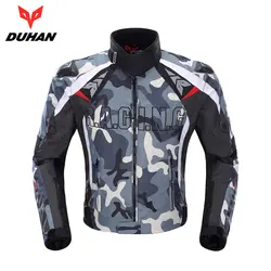 Духан камуфляж мотоциклетная мужская куртка Защитное снаряжение холодное доказательство рыцарь езда куртки одежда для мотоцикла