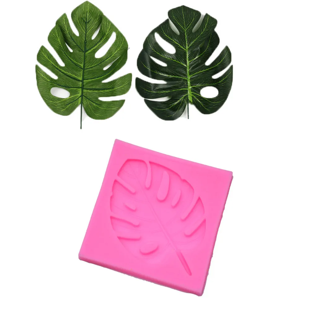 

DIY Palm Trees leaf Silicone Molds Turtle Leaf Press Foil Mold Silicone Mold Cake Decor Fondant Cake 3D Leaves Silicone Mould L4