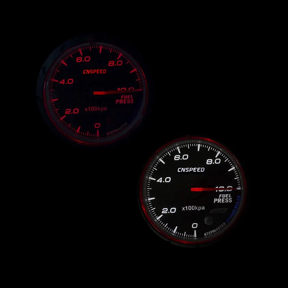 CNSPEED черный 60 мм 12 В Автомобильный датчик давления топлива 0-10BAR датчик давления топлива красный и белый светильник YC101355