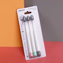 3 шт./компл. взрослых Зубная щётка бамбука супер мягкие детские Зубная щётка Профессиональный широкий-голову чистой уход за зубами зубная щетка Семья