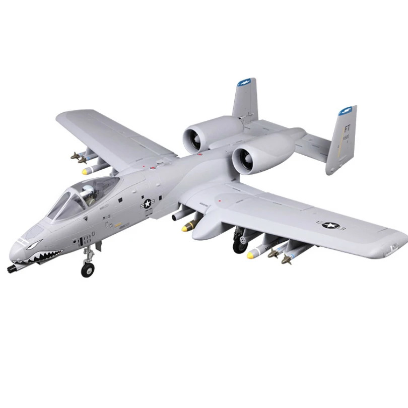 Радиоуправляемый самолет FMS A 10 A10 Thunderbolt II 70 мм Twin импеллер EDF Jet серый 6CH с