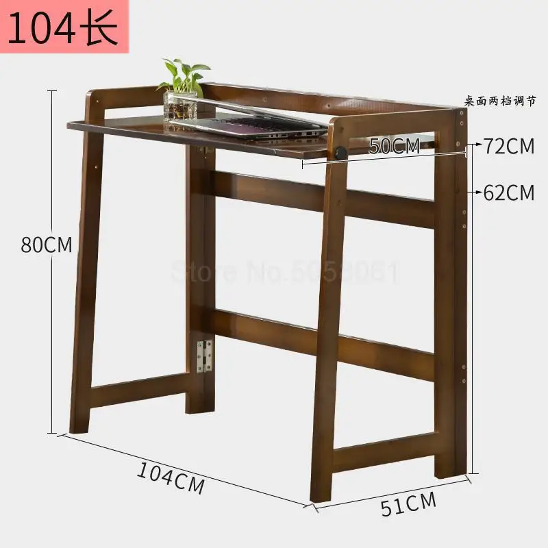 Бамбуковый внутренний складной компьютерный стол, домашний современный простой офисный стол Nanzhu, письменный стол, сборный стол - Цвет: fy2
