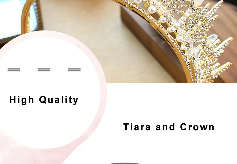 Винтажная Золотая Корона в стиле барокко для женщин, свадебные аксессуары для волос, свадебные украшения на голову, головной убор, корона принцессы ободок невесты
