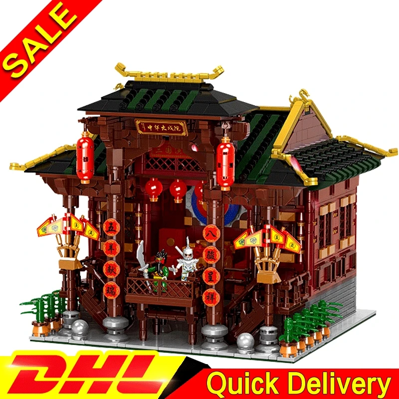 

XINGBAO 01020 Chinese Styleleings Building The Chinese Theater Set Building Blocks Bricks Toys compare building leleings toys
