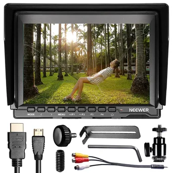 

Neewer NW759 7Inch 1280x800 IPS Screen Camera Field Monitor+1 Mini HDMI BMPCC,AV Cable for FPV/16:10/4:3 for Sony Canon Nikon