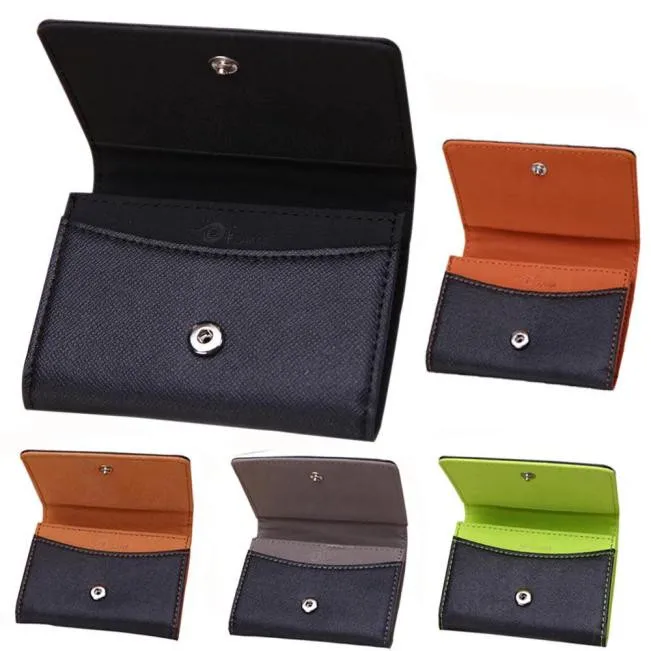 Men Leather Card Cash Receipt Holder Purse Small Mini Organizer Bifold