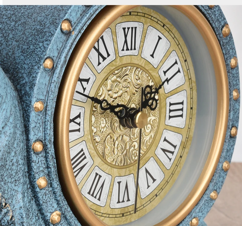 desk retro flip clock office accessories decoration desk clock wood thermometer clock shabby chic vintage style digital  (13)