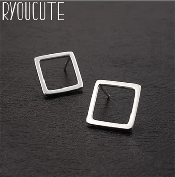 

Bijoux 2019 Bohemian Square Earrings Ladies Silver Color Earrings for Women Wedding Statement Jewelry Pendientes