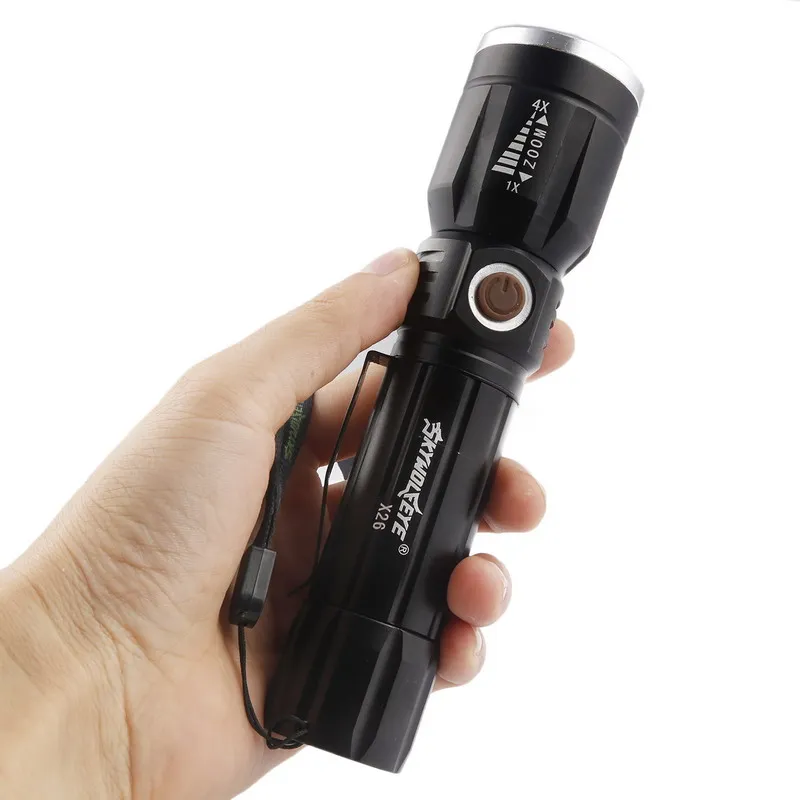 

LED Flashlight Torch Lamp Zoomable Waterproof 500LM 3 Modes LED Flash Light for Outdoor Camping Hiking P20