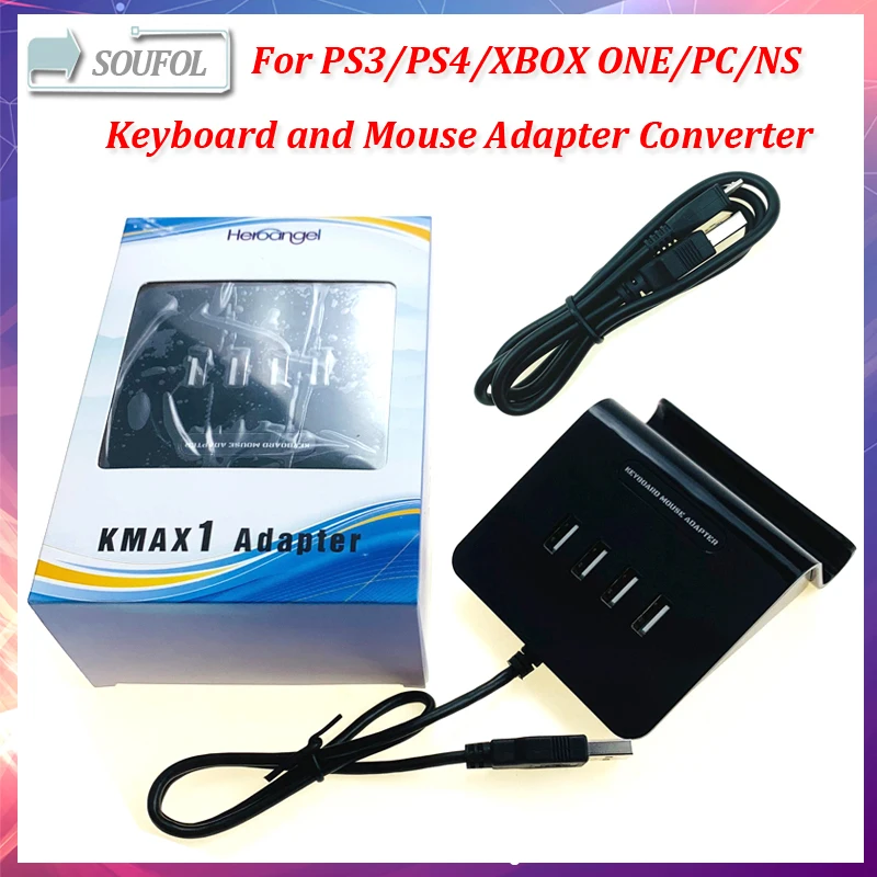 Адаптер KMAX1 для клавиатуры и мыши адаптер PS3/PS4 /XBox One/ПК/Nintendo Switch совместим со всеми