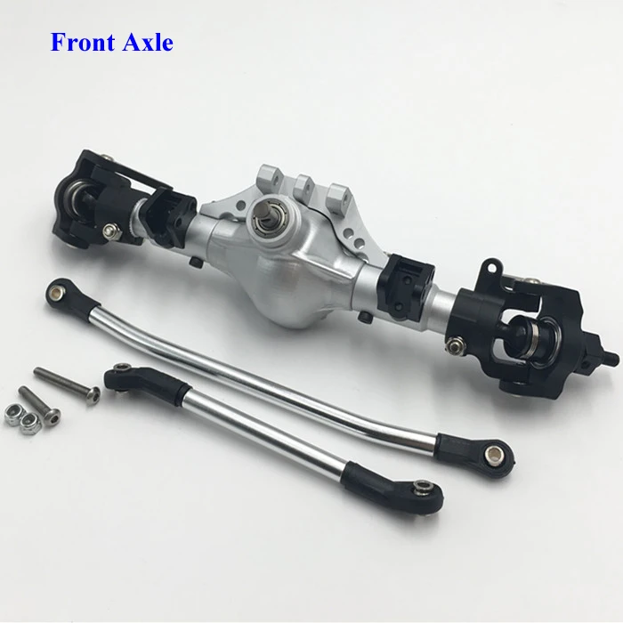 

1PC High Precision 1/10 Model Car Axle CNC Aluminum Front Rear with Linkage Pull Rod Axial SCX10-ll 90046 RC Cars
