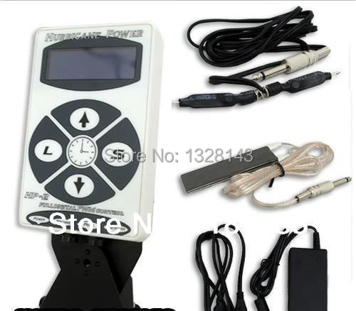 

Newest Hurricane Technology Digital Dual LCD Display Power Supply Silver Gray for tattoo machine tattoo gun free shipping