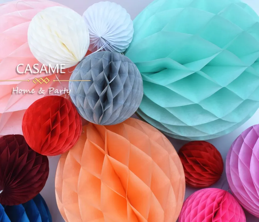 

10cm 15cm 20cm 25cm 3pcs 4'' 6" 8" 10" Decorative Flower Paper Lantern Honeycomb Ball Wedding Kid Birthday Decoration babyshower