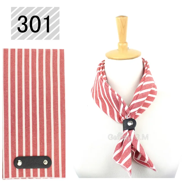 Autumn Winter Scarf Women Casual Cotton Mens Scarves 60*60 cm Square Striped Hanky Wrap Fashion Pocket Square For Party 301