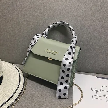 

2020 Women Scarf Wild Vintage Messenger Bag Fashion One-Shoulder Small Square Ladies Crossbody Messenger Female Bag