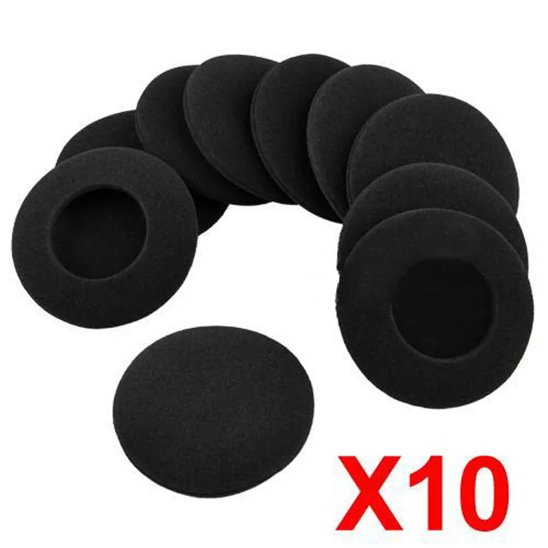 

Earphone Accessories 10Pcs 60mm Black Foam Ear Pads Earphone Pad Sponge Earpads Headphone Cover for Earphone