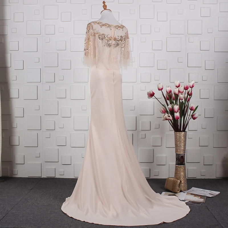 JANCEMBER vestido longo festa noite Бисер с украшением в виде кристаллов кисточками и узором