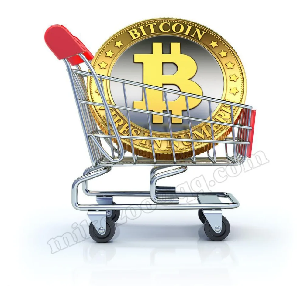 2000 개/몫 5x5cm BITCOIN 여기에 디지털 통화 레이블 스티커 항목 번호 FS10
