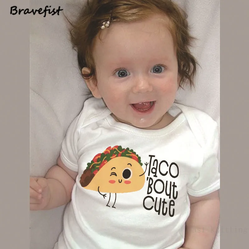 Модные Taco Бута Симпатичные сэндвич Детские боди из хлопка для мальчиков для девочек Детские боди Детские летние новорожденных комбинезоны наряды