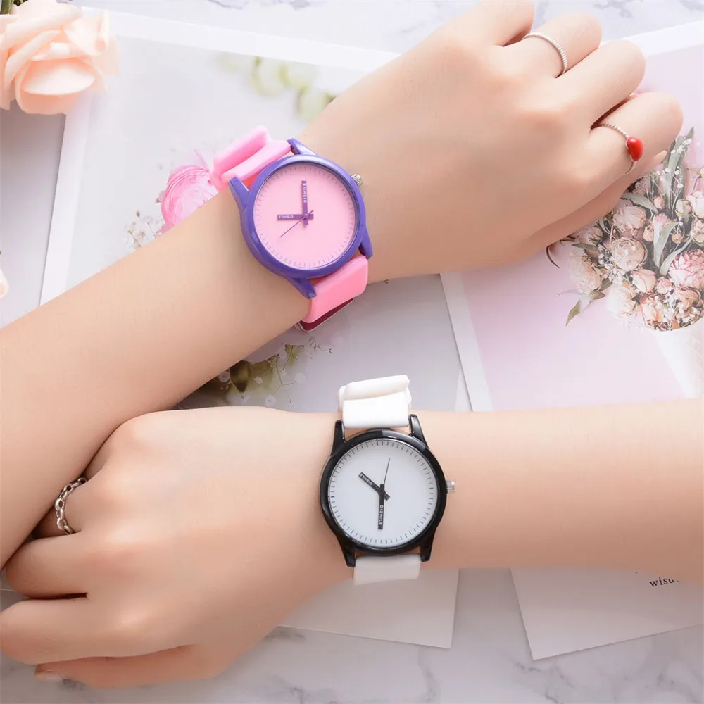 Montre Femme женские наручные часы с твердым узором, силиконовый ремешок, модные высококачественные женские часы, повседневные часы Bayan Kol Saati F4