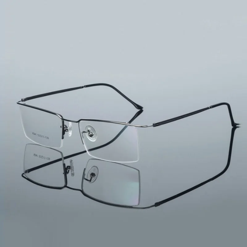 

width-137 Men Frames eyewear glasses frame Business eyebrow frame elastic half-rim alloy optical myopia goggle Glasses frames