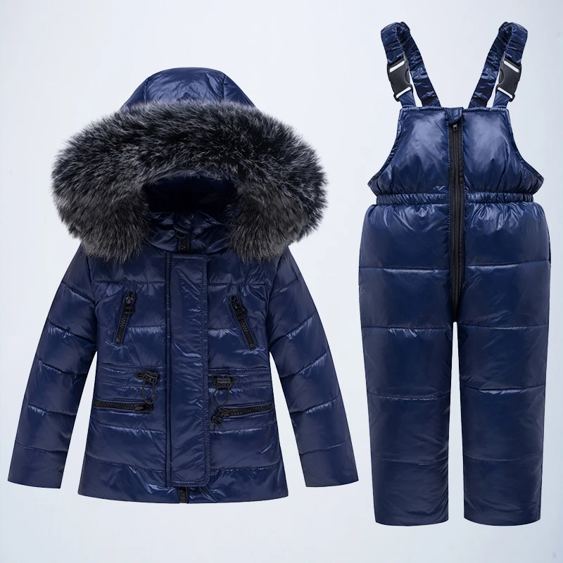 

A15 Unisex Toddler Boys Winter Jacket Down Detachable Hat Set Pants Size 2 3 4 6 Years Kids Children's Girls Clothes Baby Coats