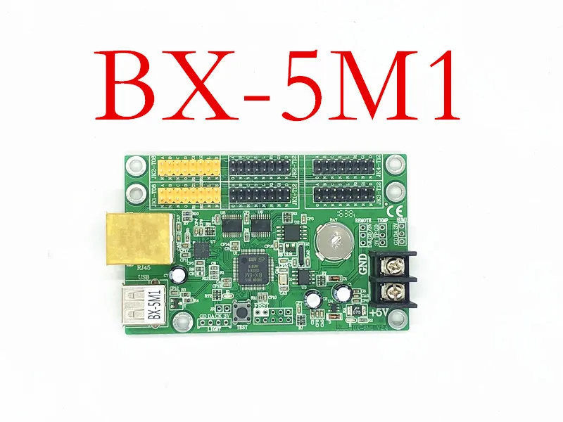 

BX-5M1 ethernet and USB dual ports single and dual color led scrolling sign controller card