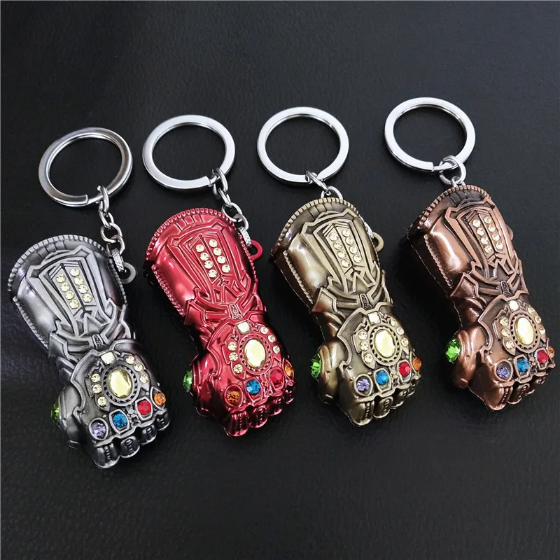 

The Avengers 4 Iron-man Hand Keychain Thanos Gloves Storm Ax Thor Hammer Key Chain