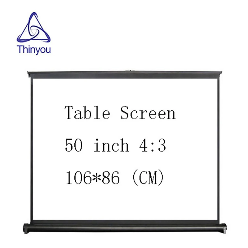 Thinyou 50 inch 4 3 Portable Mini font b Projector b font Table Screen Easy Carry
