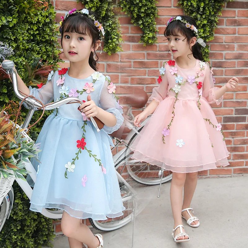

Girls Summer Dresses Children's Princess Dresses Children's Flower Fairy 61 Performing Dresses Children's Dresses