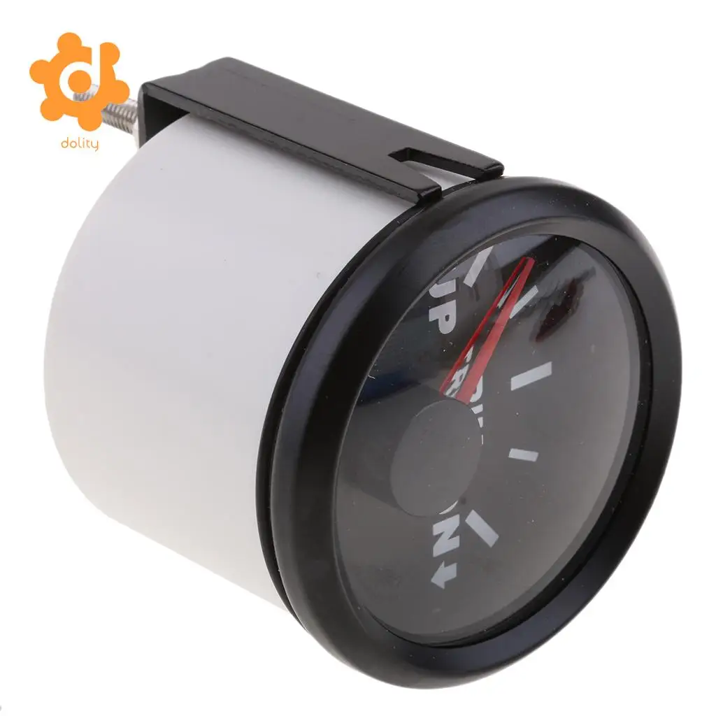 2 inch 52mm UP-DN Electric Trim Level Gauge for Marine Boat Black Face#1