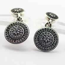 Сияющая элегантность серьги-гвоздики с прозрачным кубическим цирконием Аутентичные стерлингового серебра 925 пробы ювелирные изделия для женщин