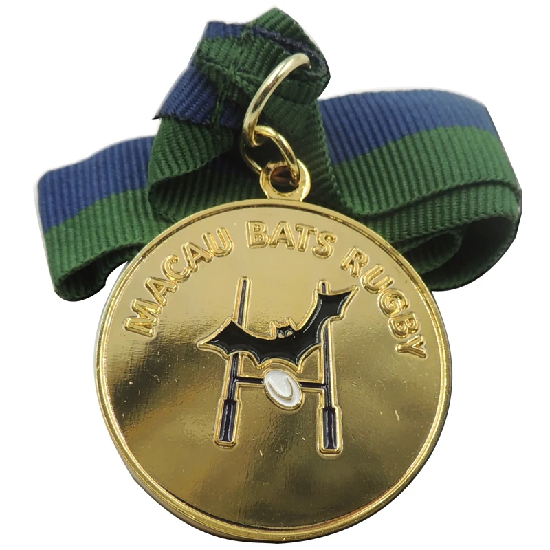 

Custom Promotional Metal Rugby Award Medal cheap custom made gold medals