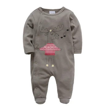 

Kavkas Baby Boy Newborn Clothes 100% Cotton Long Sleeve Infant Jumpsuit Christmas Printing Autumn Winter Baby Romper Clothing