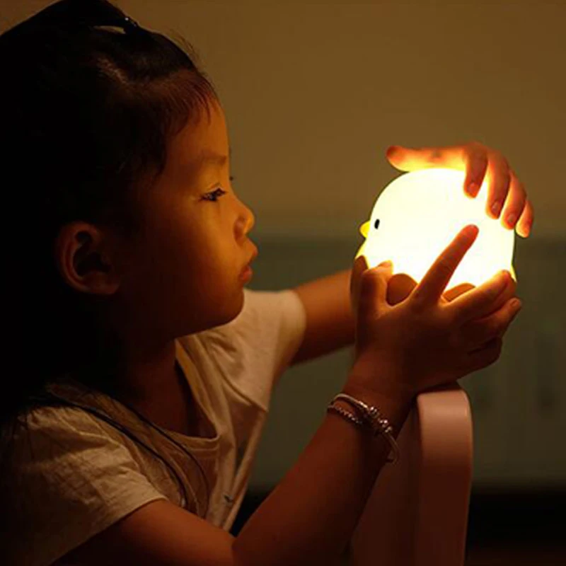 3D LED Eggshell Chicken Night Light Tumbler Silicone Lamp Bedroom Table Desk Home Party Decoration Kids Night Lights (1)