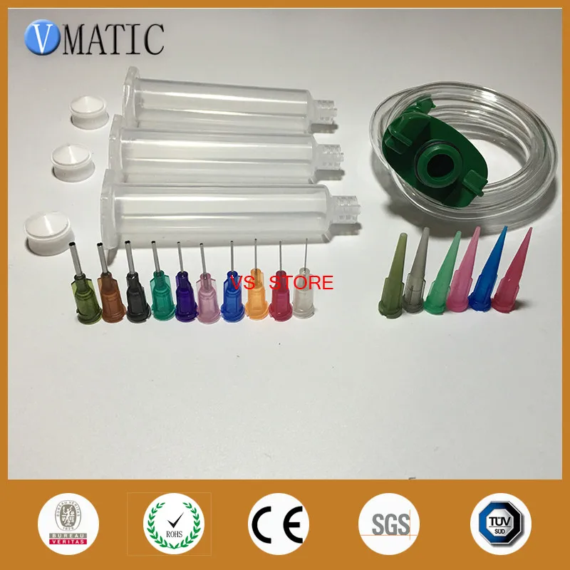 

Free Shipping Trade Assurance Quality 10cc/ml Dispenser Dispensing Needles Tips Pneumatic Syringe Barrel With Piston