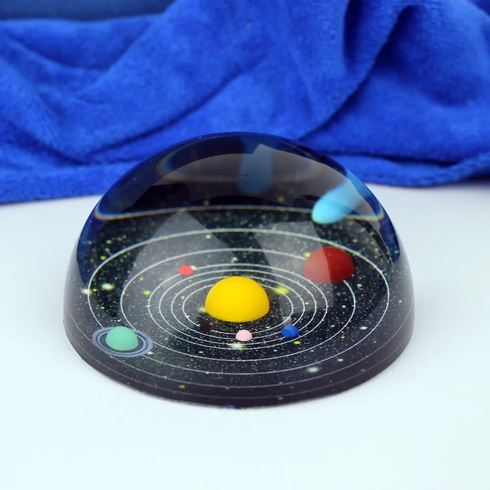 

Impressive Crystal 3D Solar 8 Planets Astronomical Paperweight Gifts Home Decoration Accessories