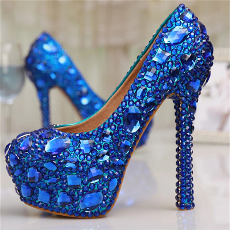 Cuir Plate À Heel Femmes Mariage Heel Chaussures Violet Cristal Correspondant Blue Hauts Grand Talons Véritable Bourse purple Bag 14cm 12cm Bleu En Pompes De blue 10cm Sacs Et forme Mariée Heel Taille wnYxU84xqE