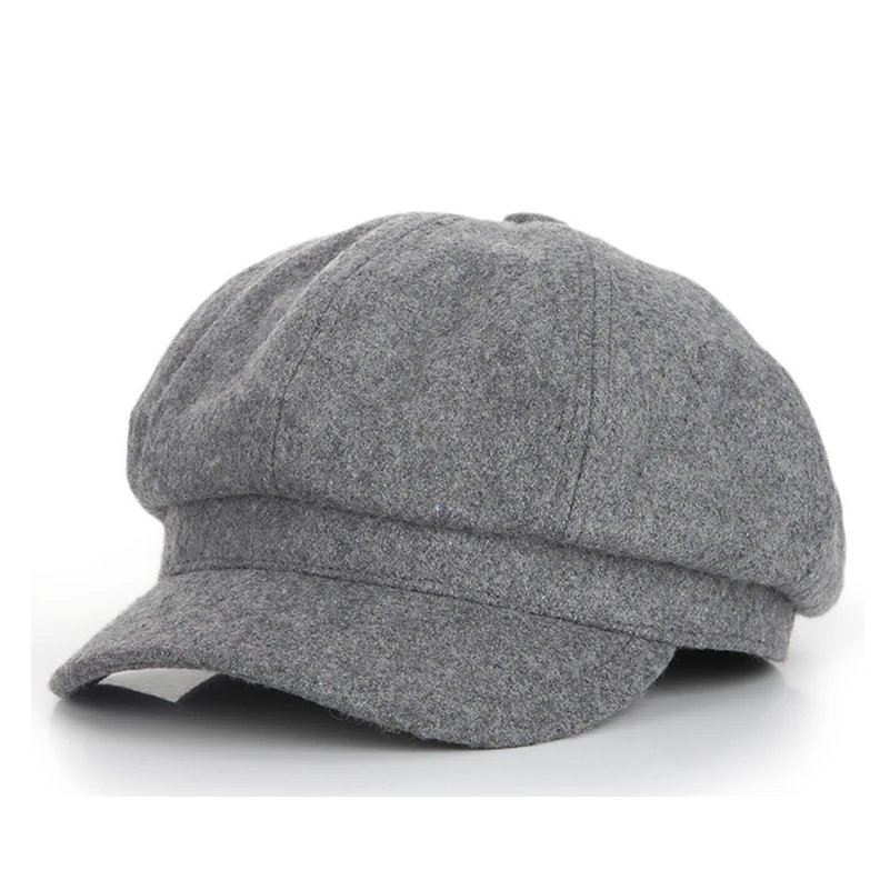 

Vintage Fashion Wool Women's Octagonal Visors Cap Laday girl Newsboy Virsor hat Cap Painter Beret Hat 25