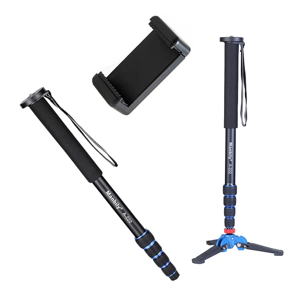 Manbily A222 +m1 Base Tripod 1650mm Alumninum Camera Unipod Monopod