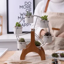 Mini Ferris Wheel Planter And Succulent Plant Pots For Garden Decor