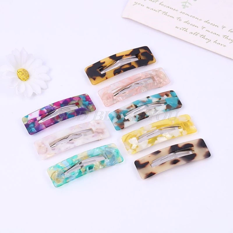 Korean Vintage Tortie Water Drop BB Hair Clip Women Girl Contrast Color Leopard Acetate Acrylic Hairpin Side Bangs Snap Barrette Korean Vintage Tortie Water Drop BB Hair Clip Women Girl Contrast Color Leopard Acetate Acrylic Hairpin Side Bangs Snap Barrette