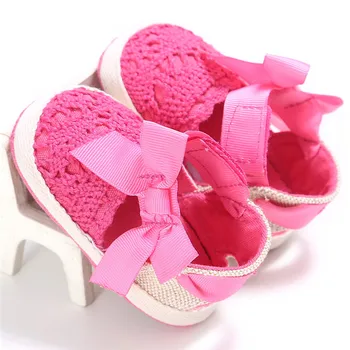 

Adorable Summer Infant Toddler Princess Garden shoes Newborn Baby Girls Kids Prewalker Shoes Bow Shoes 4 Colors 3 Sizes