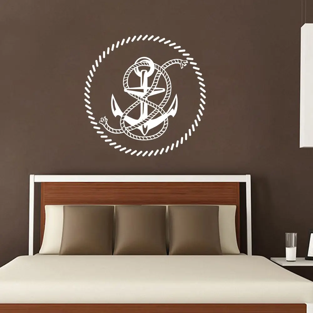 

Nautical Wall Decals Anchor Rope Decal Nursery Boy Room Home Decor Vinyl Removable Wall Sticker Quote New Design Art Mural LA278