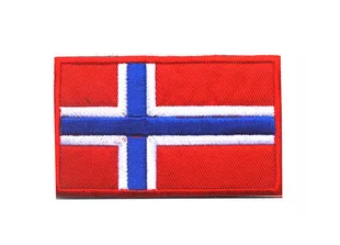

Norway flag the patch 3D stickers Personality Embroidery design badges customized for clothes clothing Hook/Loop 8*5CM