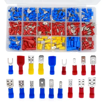 

330pcs value Assorted Insulated Electrical Wire Terminals Crimp Connector Spade Butt Ring Fork