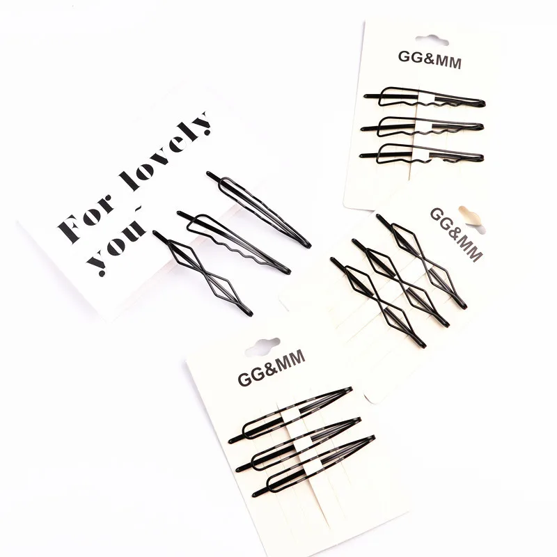 4Pcs set headwear hair accessories Hair Clips Bobby Pins Invisible Curly Wavy Grips Salon Barrette Hairpin