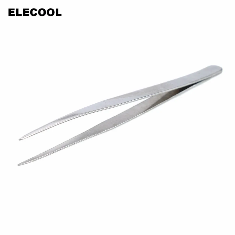 

ELECOOL 1pc Nail art Nippers Durable Metal Straight Tweezer for Eyelash Extensions DIY Nail Art Tool Hot Sale