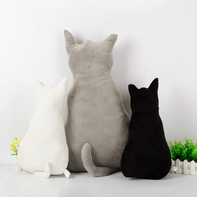 

30cm 45cm Soft Fashion Back Shadow Cat Seat Sofa Pillow Cushion Cute Plush Animal Stuffed Cartoon Pillow Cat Great Toys for Gift